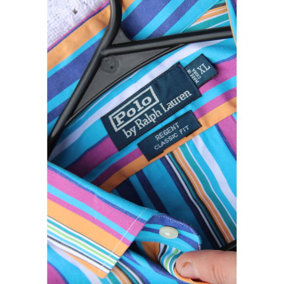 BNWT Vintage Late 80s Polo by Ralph Lauren LS Easter pastel BRIGHT - Picture 3 of 4